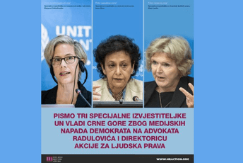 Ujedinjene nacije izrazile “ozbiljnu zabrinutost” zbog medijskih i političkih napada funkcionera Demokrata na Veselina Radulovića i Teu Gorjanc Prelević