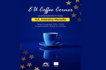 Evropska kuća Bar organizuje EU Coffee Corner sa ambasadorkom Italije