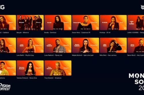 Večeras finale Montesonga, 15 pjesama u trci za Eurosong