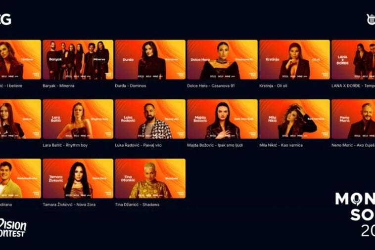 Večeras finale Montesonga, 15 pjesama u trci za Eurosong