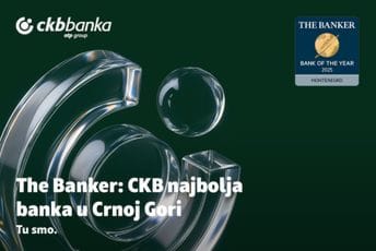 CKB potvrđuje liderstvo: Banka godine u Crnoj Gori