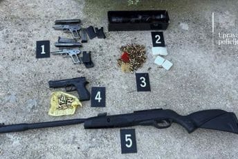 Krivična i prekršajna prijava za Ulcinjanina: Oduzeta mu tri pištolja, vazdušna puška i municija