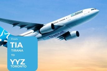 AIR  TRANSAT otvara prvu direktnu liniju za Kanadu sa Međunarodnog Aerodroma Tirana