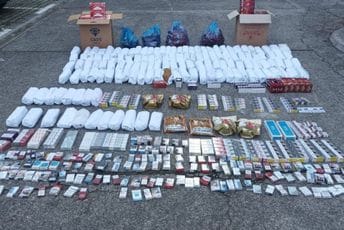 Na pijaci u Danilovgradu policija oduzela kafu, cigarete, duvan, petarde