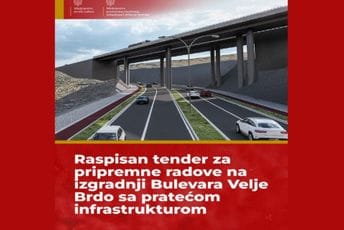 Raspisan javni tender za izvođenje radova na izgradnji Bulevara Velje brdo