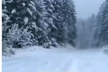 (VIDEO) Oprezno na putu Žabljak-Pljevlja: Kolovoz nije očišćen od snijega