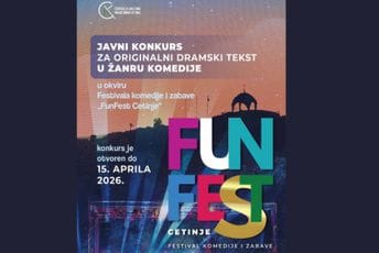 Centar za kulturu Cetinje raspisao konkurs za originalni dramski tekst u žanru komedije: Pobjedniku 3.000 eura