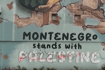 Podgorica: Oštećen mural solidarnosti sa djecom Palestine, ispisana i četiri ocila
