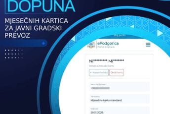 Nova usluga na portalu ePodgorica: Onlajn dopuna mjesečnih kartica za javni gradski prevoz