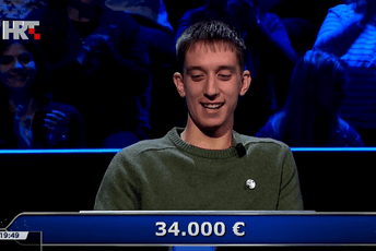 Maturant iz Zagreba stigao do pretposljednjeg pitanja u "Milijunašu" pa odustao, otišao kući s 34.000 eura
