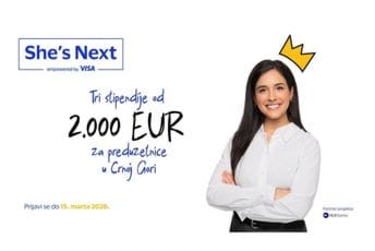 Otvoren She’s Next 2026 finansijski konkurs – Tri stipendije od 2.000 EUR za žene preduzetnice u Crnoj Gori