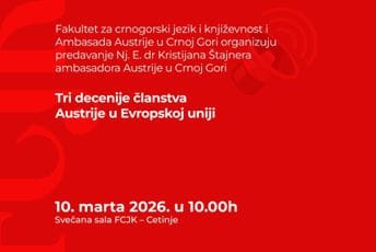 Predavanje ambasadora Kristijana Štajnera sjutra na FCJK: “Tri decenije članstva Austrije u Evropskoj uniji“