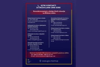 MVP ažuriralo pregled servisnih informacija za države obuhvaćene eskalacijom na Bliskom istoku