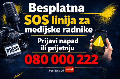 Otvorena besplatna linija za prijavljivanje napada i prijetnji novinarima