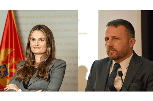 Milica Svrkota generalna sekretarka Službe predsjednika države, Marko Lakić njen zamjenik