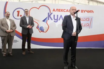 Knežević na Vučićevom predizbornom skupu: Srbiju niko ne može da slomi