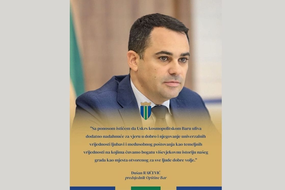 Raičević: Neka dani pred nama budu prilika da dodatno učvrstimo međusobne veze i njegujemo sklad