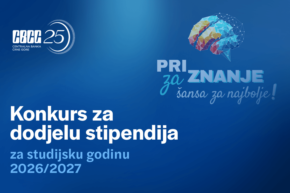 Šansa za najbolje: Centralna banka Crne Gore objavila konkurs za stipendiranje studenata