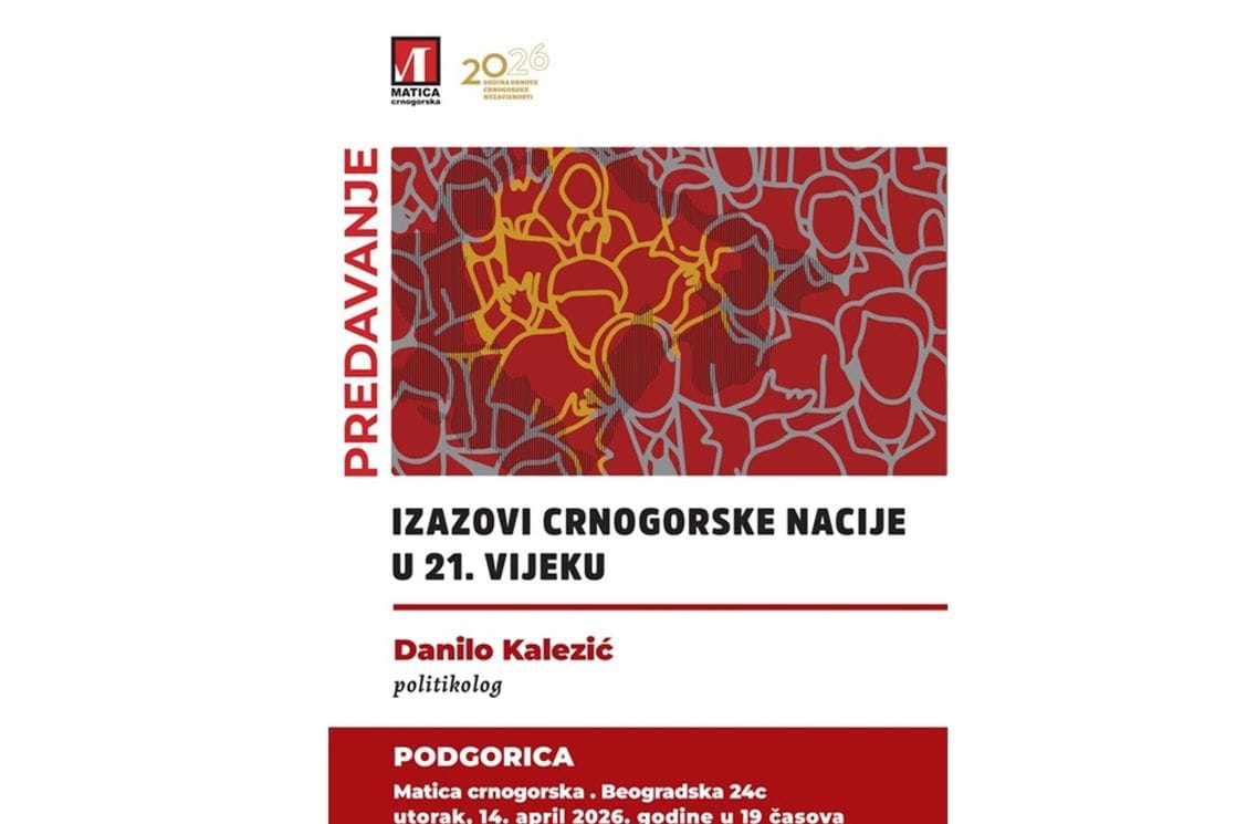 Predavanje Danila Kalezića u Matici crnogorskoj: O izazovima crnogorske nacije u 21. vijeku