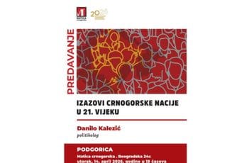 Predavanje Danila Kalezića u Matici crnogorskoj: O izazovima crnogorske nacije u 21. vijeku
