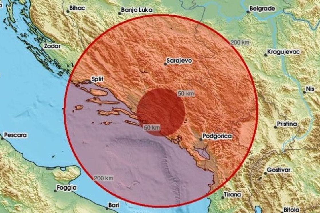 Osjetio se i u djelovima naše države: Zemljotres nadomak granice sa Bosnom i Hercegovinom