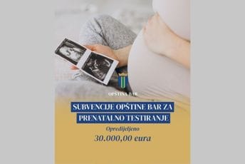 Opština Bar opredijelila 30.000 eura za subvencije za prenatalno testiranje