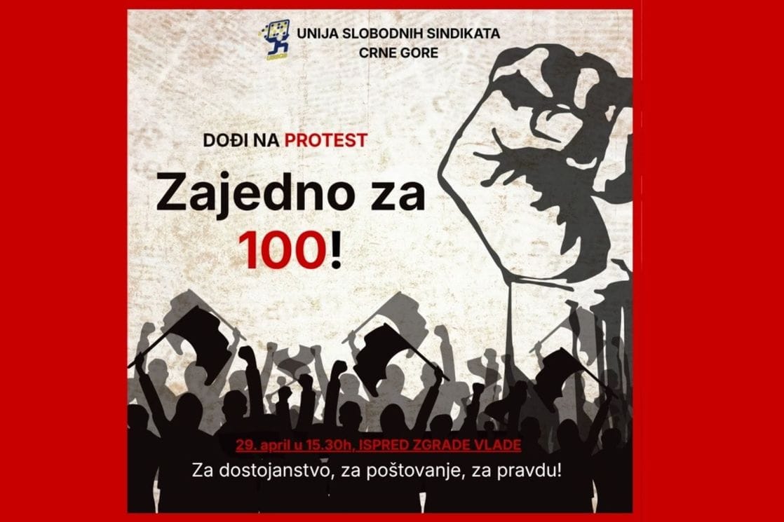 U srijedu protest Unije slobodnih sindikata
