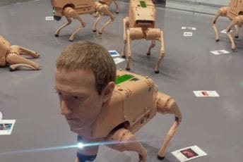 (VIDEO) “Regularne životinje”: Psi-roboti sa glavama Maska i Zakerberga u nacionalnoj galeriji u Berlinu