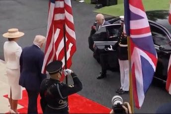 (VIDEO) Tramp dočekao kraljevsku porodicu: "Moja majka je gajila simpatije prema Čarlsu"