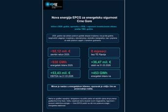 Nova energija EPCG za energetsku sigurnost Crne Gore Nova energija EPCG za energetsku sigurnost Crne Gore