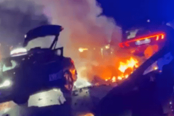 Udes kod Podgorice: Ima povrijeđenih, na kolovozu bili motori u plamenu (VIDEO)