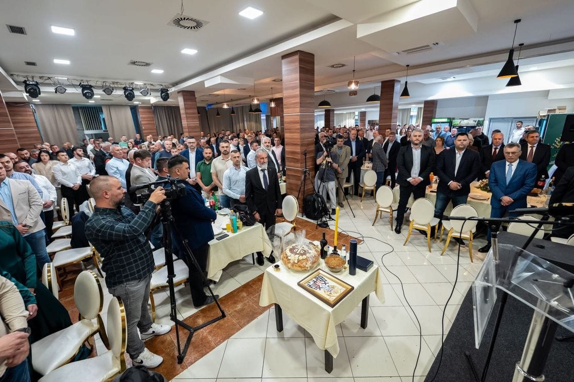 (FOTO) Nova srpska demokratija u Pljevljima proslavila stranačku slavu - Svetog Vasilija Ostroškog