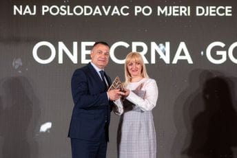 Priznanje AMM: Kompanija One po kriterijumima UNICEF-a drugi put Najbolji poslodavac po mjeri djece i porodice Branko Mitrović, Jelena Borovinić-Bojović