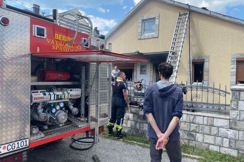 Požar u Nikšiću: Povrijeđena jedna osoba