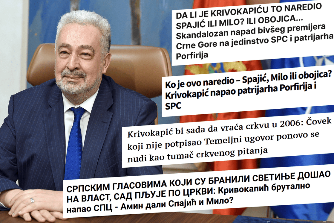 Srpski mediji o Krivokapiću: Besramno udara na SPC, je li ovo naredio Spajić, Milo ili obojica?