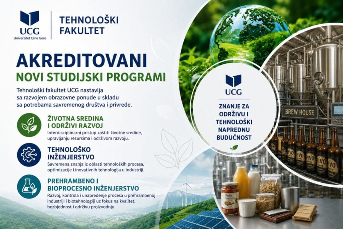 Tehnološki fakultet širi obrazovnu ponudu: Akreditovani programi iz održivog razvoja, tehnološkog i prehrambenog inženjerstva