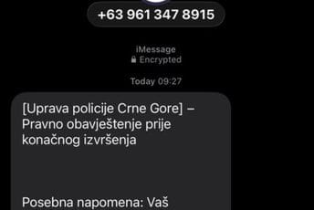 Policija upozorava na pokušaje prevare: Ponovo kruže lažne poruke o kaznama i blokadi računa, ne otvarajte ih