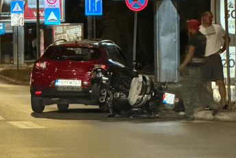 Podgorica: Sudar auta i motora