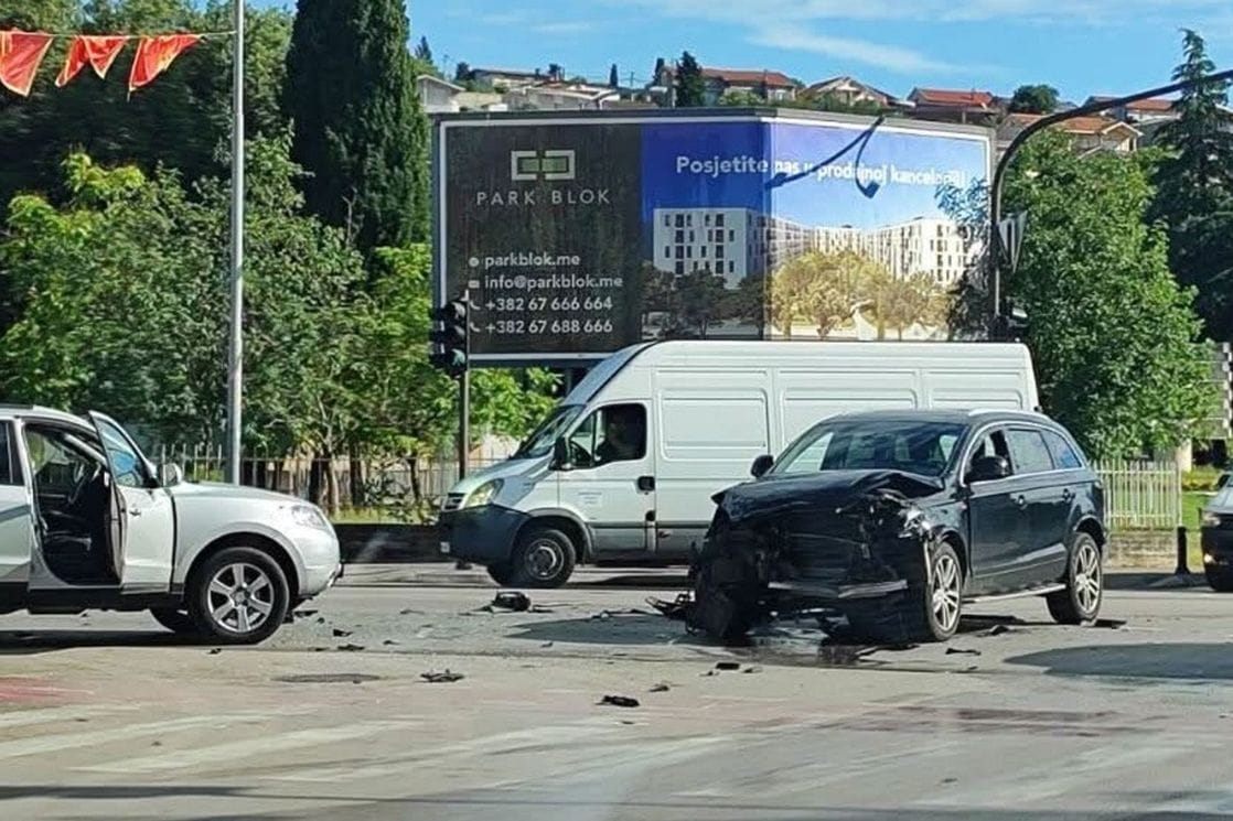 Sudar u Podgorici: Učestvovala tri vozila