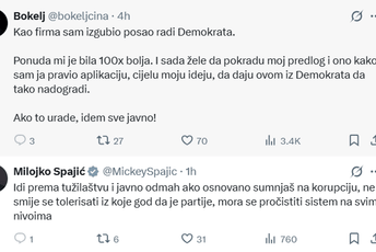 Tvrdi da je izgubio posao zbog Demokrata; Spajić: Idi prema tužilaštvu i javno odmah Tvrdi da je izgubio posao zbog Demokrata; Spajić: Idi prema tužilaštvu i javno odmah
