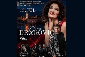 Doris Dragović i Boris Režak 13. jula u Budvi