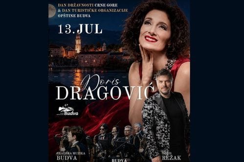 Doris Dragović i Boris Režak 13. jula u Budvi