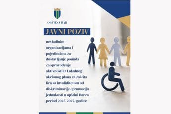 Opština Bar: U toku Javni poziv za sprovođenje aktivnosti iz Lokalnog akcionog plana za zaštitu lica sa invaliditetom