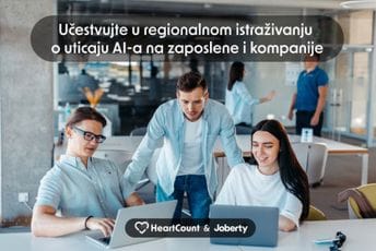 HeartCount i Joberty pokreću prvo regionalno istraživanje o uticaju vještačke inteligencije na zaposlene i kompanije HeartCount i Joberty pokreću prvo regionalno istraživanje o uticaju vještačke inteligencije na zaposlene i kompanije