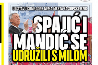 Srpski mediji sjutra opet o Crnoj Gori: "Šamar za Srbe, Spajić i Mandić se udružili sa Milom..."