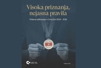 CGO: Visoka priznanja, nejasna pravila – državna odlikovanja u Crnoj Gori 2006–2026