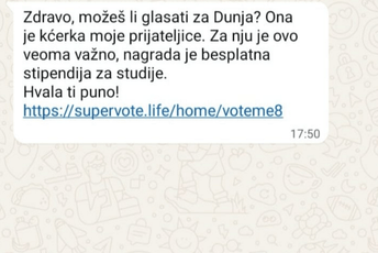 Ako dobijete ovu poruku - ne radite ništa od onoga što pošiljalac traži od vas