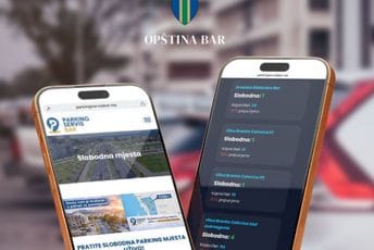 Opština Bar: Građanima na raspolaganju pametni sistem za detekciju slobodnih parking mjesta u realnom vremenu