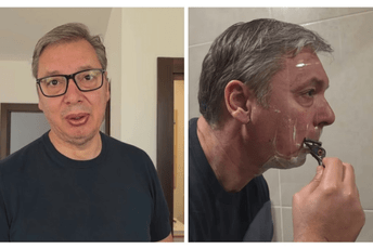 Vučić pokazao naciji kako se brije i poručio: Primoran sam da gledam RTS, ovdje nema kabla