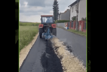 (VIDEO) Tvrdio da je put njegov: Traktorom preorao asfalt i napravio štetu od 93.000 eura (VIDEO) Tvrdio da je put njegov: Traktorom preorao asfalt i napravio štetu od 93.000 eura